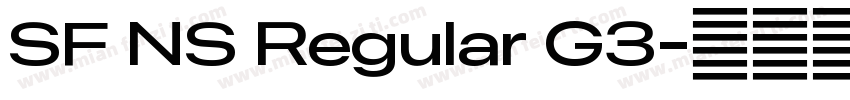 SF NS Regular G3字体转换
